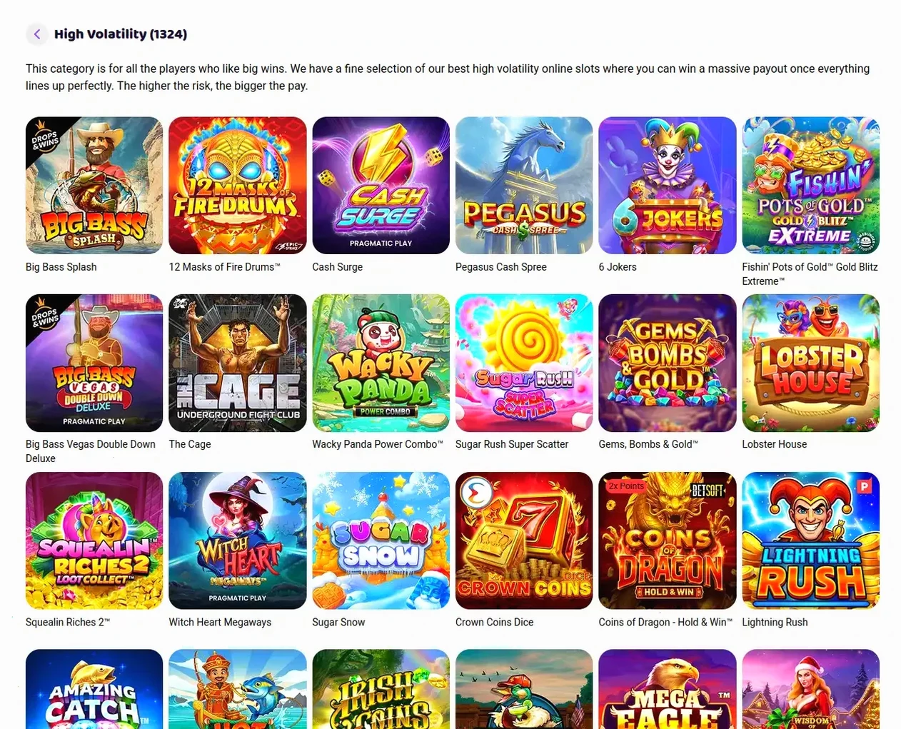 Игровой каталог Казино 7